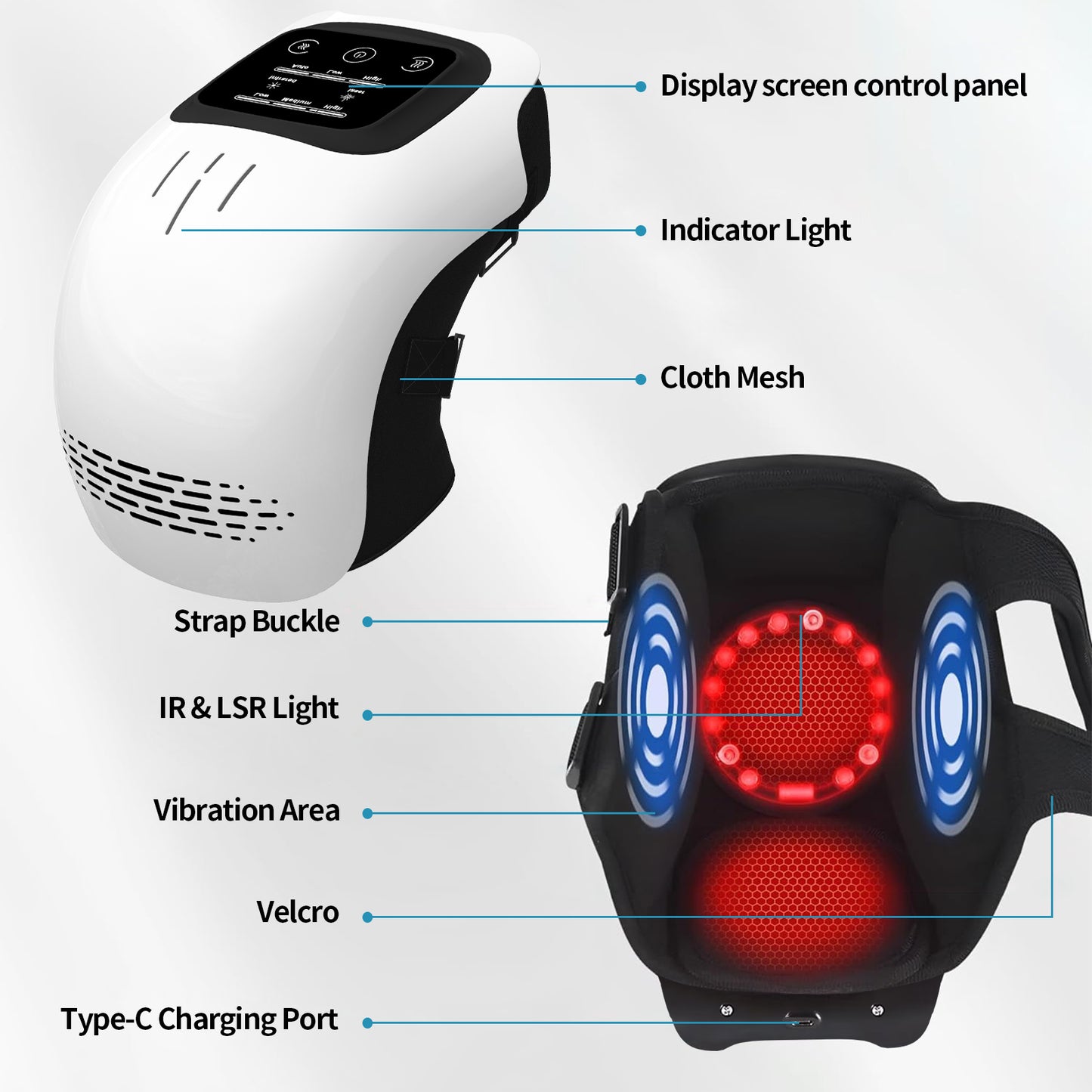 Electric Knee Massager - Massage, Heat & Infrared Therapy