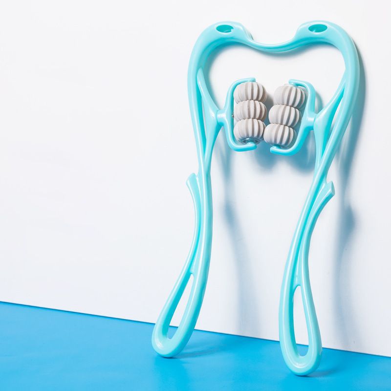 6-Wheel Neck Massager - Deep Tissue Relief with Natural Jade Stone